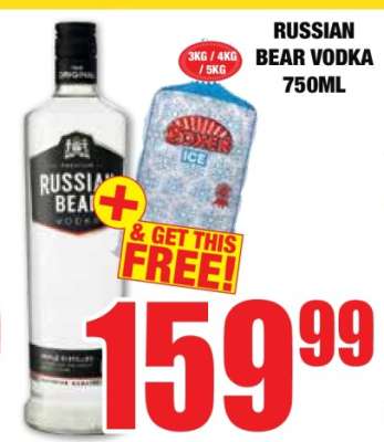 Russian Bear Vodka 750ml