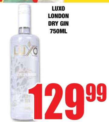 LUXO LONDON DRY GIN 750ML