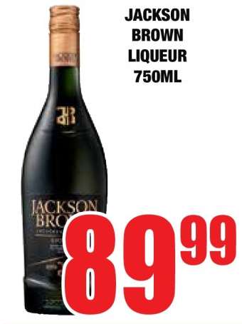 JACKSON BROWN LIQUEUR 750ML