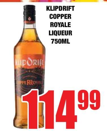 KLIPDRIFT COPPER ROYALE LIQUEUR 750ML