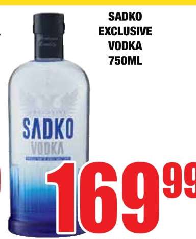 SADKO EXCLUSIVE VODKA 750ML