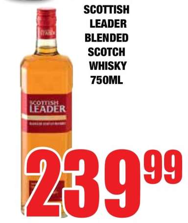 SCOTTISH LEADER BLENDED SCOTCH WHISKY 750ML
