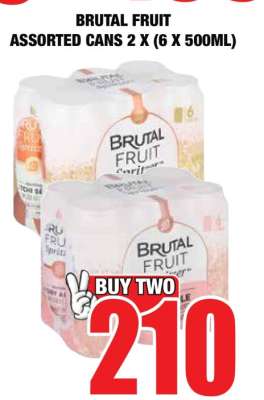 BRUTAL FRUIT ASSORTED CANS 2 X (6 X 500ML)