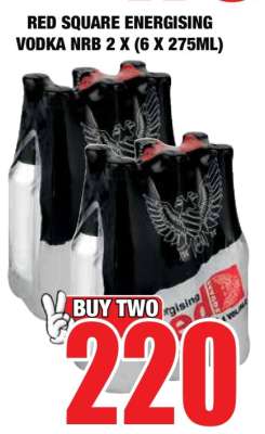 RED SQUARE ENERGISING VODKA NRB 2 X (6 X 275ML)