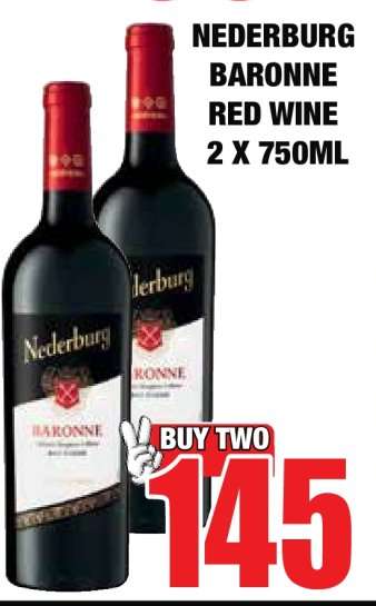 Nederburg Baronne Red Wine 2 x 750ml