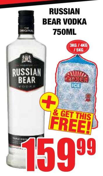 Russian Bear Vodka 750ml