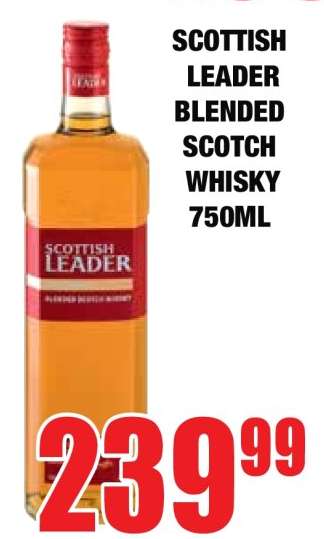 SCOTTISH LEADER BLENDED SCOTCH WHISKY 750ML