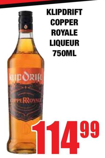KLIPDRIFT COPPER ROYALE LIQUEUR 750ML