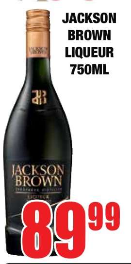JACKSON BROWN LIQUEUR 750ML