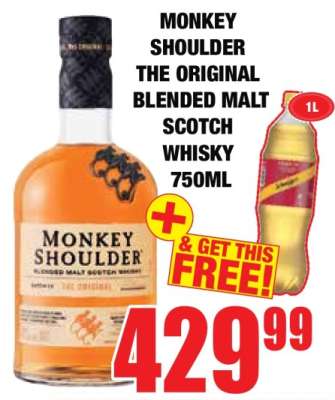 MONKEY SHOULDER The Original Blended Malt Scotch Whisky 750ml