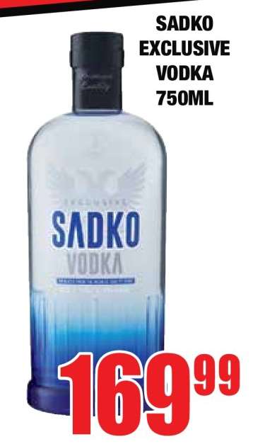 SADKO EXCLUSIVE VODKA 750ML