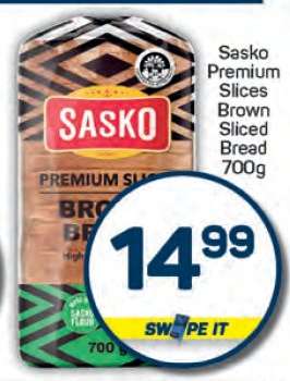 Sasko Premium Slices Brown Sliced Bread 700g