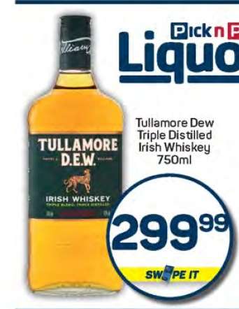 Tullamore Dew Triple Distilled Irish Whiskey 750ml