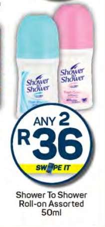 Shower to Shower Roll On Assorted 50ml