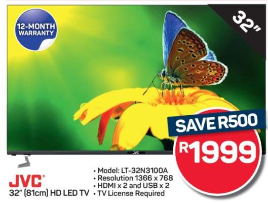 JVC 32" HD LED TV