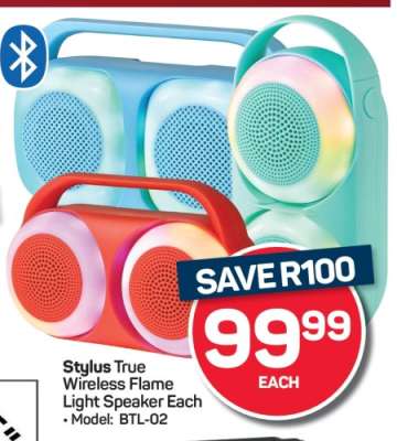 Stylus True Wireless Flame Light Speaker