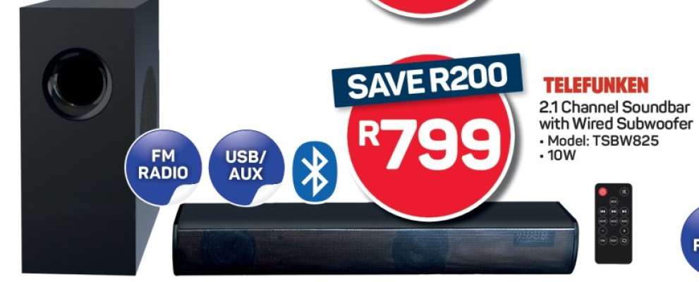 TELEFUNKEN 2.1 Channel Soundbar