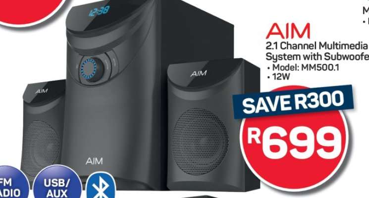 AIM 2.1 Channel Multimedia System with Subwoofer