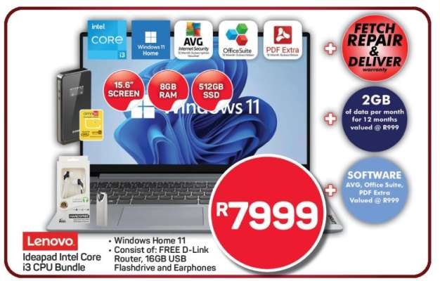 Lenovo Ideapad Intel Core i3 CPU Bundle