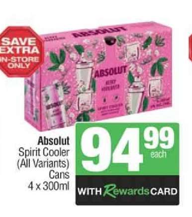 Absolut Spirit Cooler (All Variants)