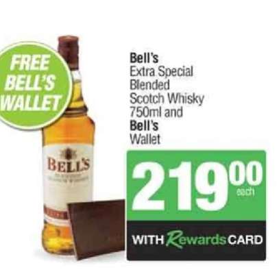 Bell's Extra Special Blended Scotch Whisky 750ml and Bell's Wallet