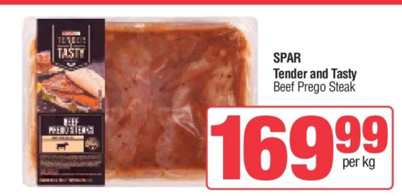 SPAR Tender and Tasty Beef Prego Steak