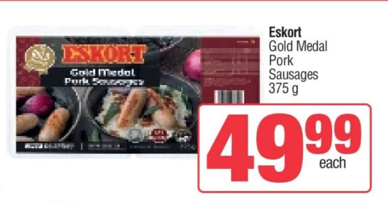 Eskort Gold Medal Pork Sausages