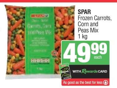 SPAR Frozen Carrots, Corn and Peas Mix