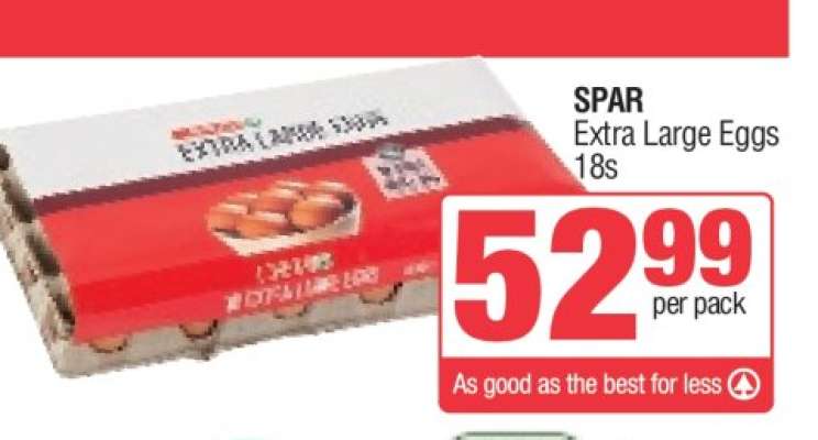 SPAR Extra Large Eggs 18s