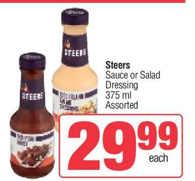 Steers Sauce or Salad Dressing