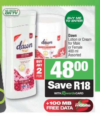 Dawn Lotion or Cream