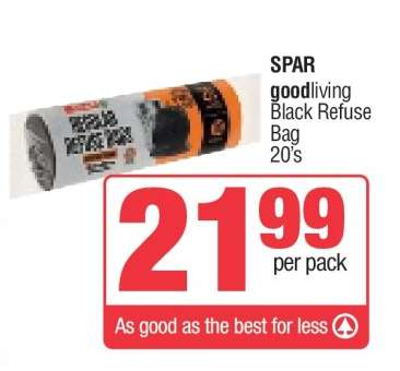 SPAR goodliving Black Refuse Bag 20's