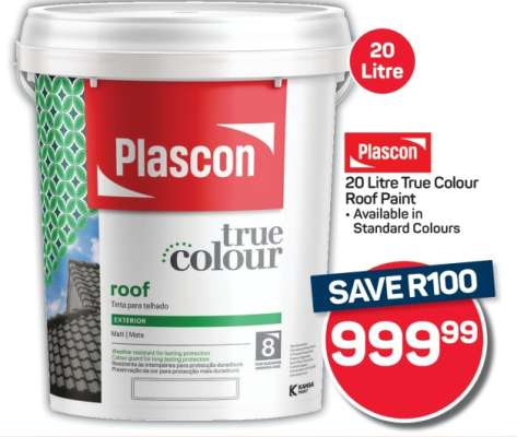 Plascon 20 Litre True Colour Roof Paint