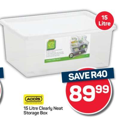 15 Litre Clearly Neat Storage Box