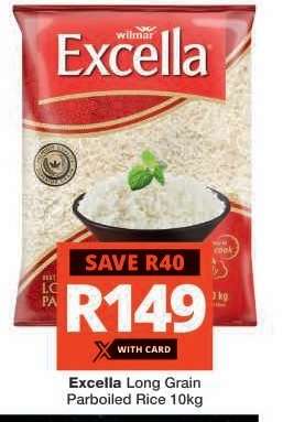 Excella Long Grain Parboiled Rice 10kg
