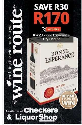 KWV Bonne Esperance Dry Red 5L
