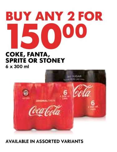 COKE, FANTA, SPRITE or STONEY