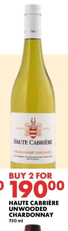 Haute Cabrière Unwooded Chardonnay