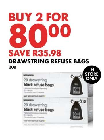 DRAWSTRING REFUSE BAGS