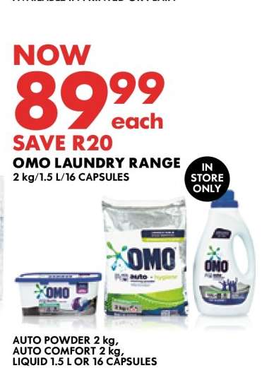 OMO LAUNDRY RANGE