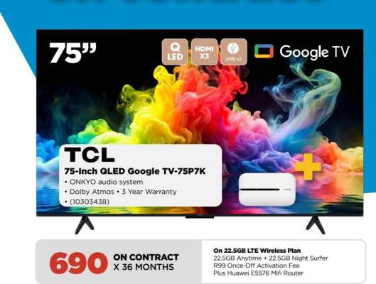 TCL 75-Inch QLED Google TV-75P7K