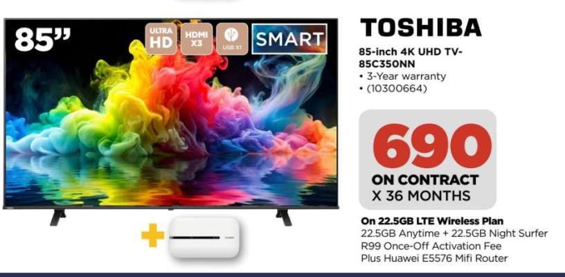 TOSHIBA 85-inch 4K UHD TV-85C3500NN