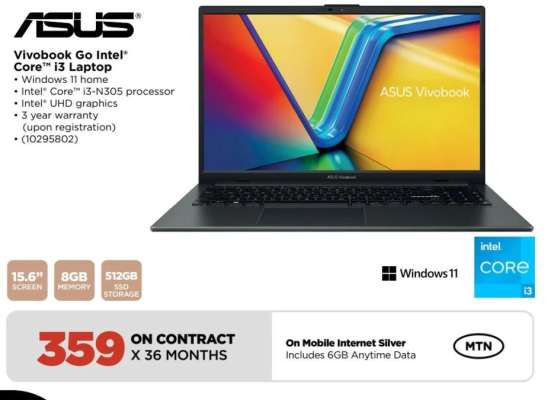 ASUS Vivobook Go Intel Core i3 Laptop