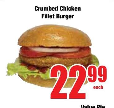 Crumbed Chicken Fillet Burger