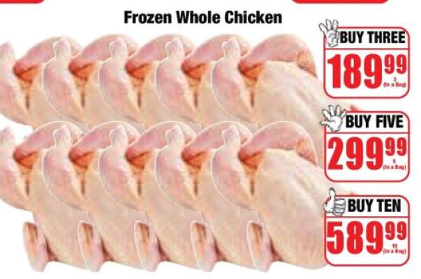 Frozen Whole Chicken