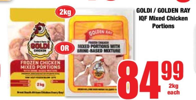 GOLDI / GOLDEN RAY IQF Mixed Chicken Portions