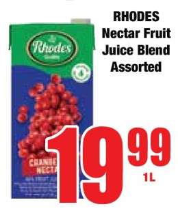 RHODES Nectar Fruit Juice Blend Assorted