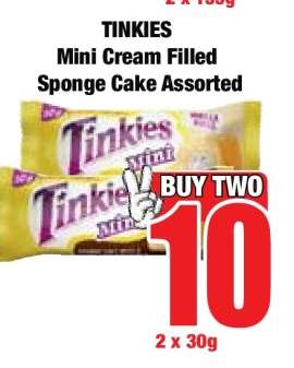 TINKIES Mini Cream Filled Sponge Cake Assorted