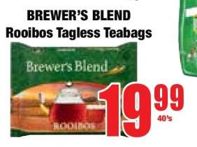 Brewer's Blend Rooibos Tagless Teabags
