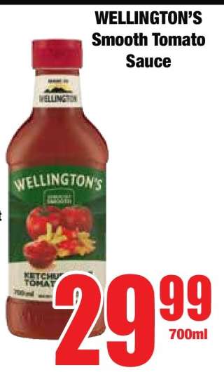 WELLINGTON'S Smooth Tomato Sauce